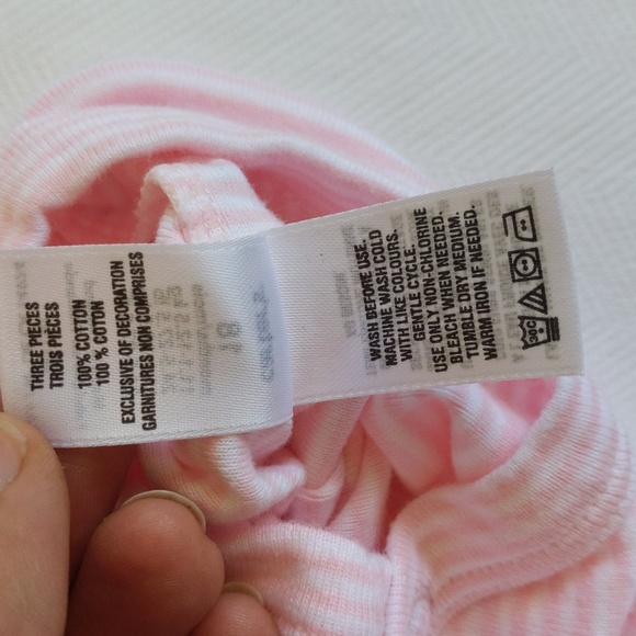 carter's light pink striped sleeveless bodysuit diaper shirt 18 months baby girl - Picture 2 of 7